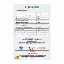Load image into Gallery viewer, Loom Solar 1 kw Grid Connected AC Module